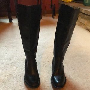 Born Leather Knee High Boots Black size 7